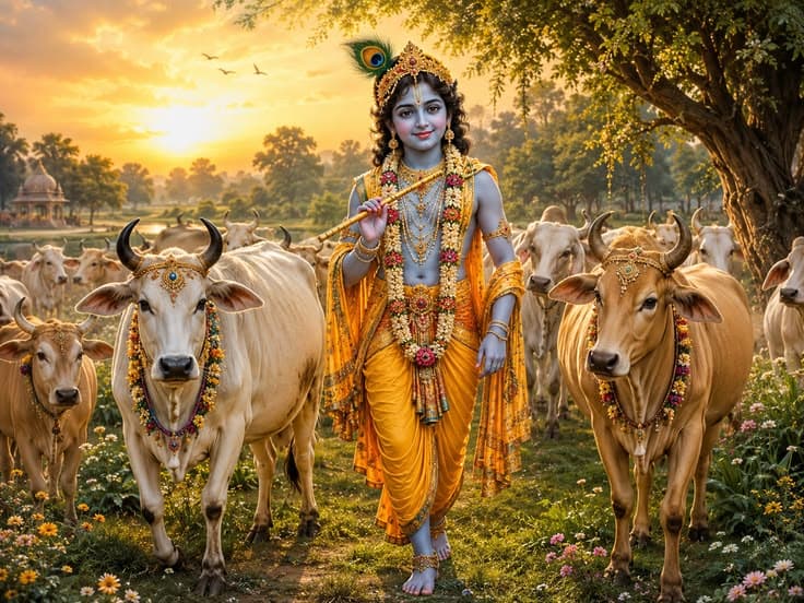 Krishna with cows